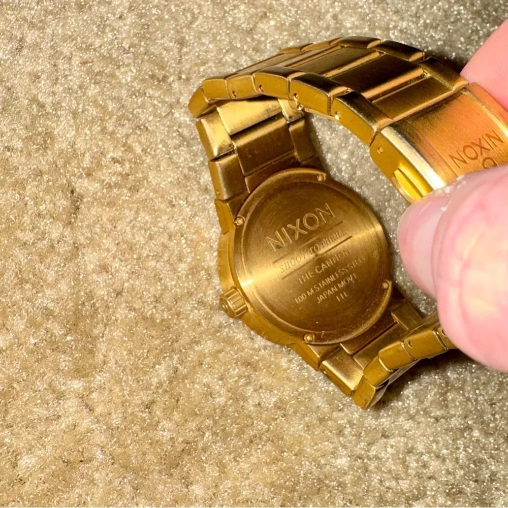 Nixon Cannon Gold Tone Stainless Steel 
